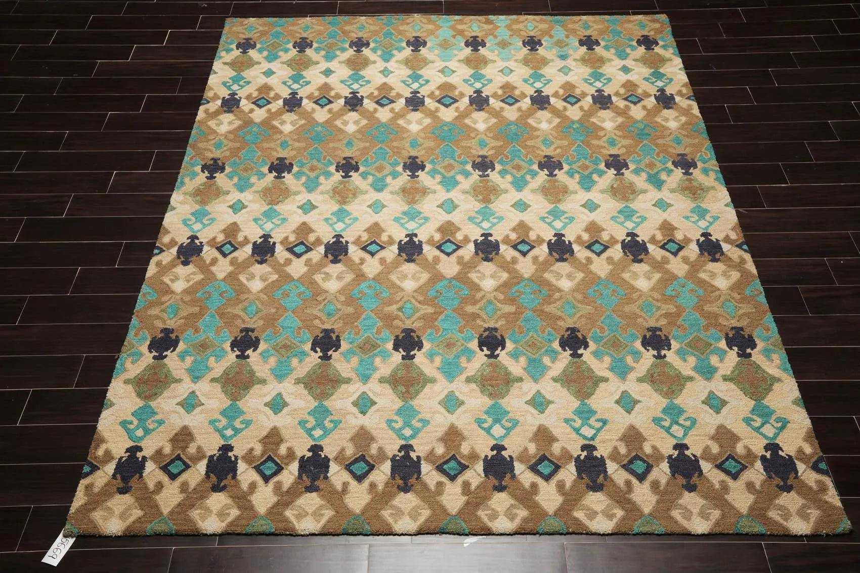 Multi Sizes Handmade 100% Wool Modern Loop & Cut Pile Area Rug Beige