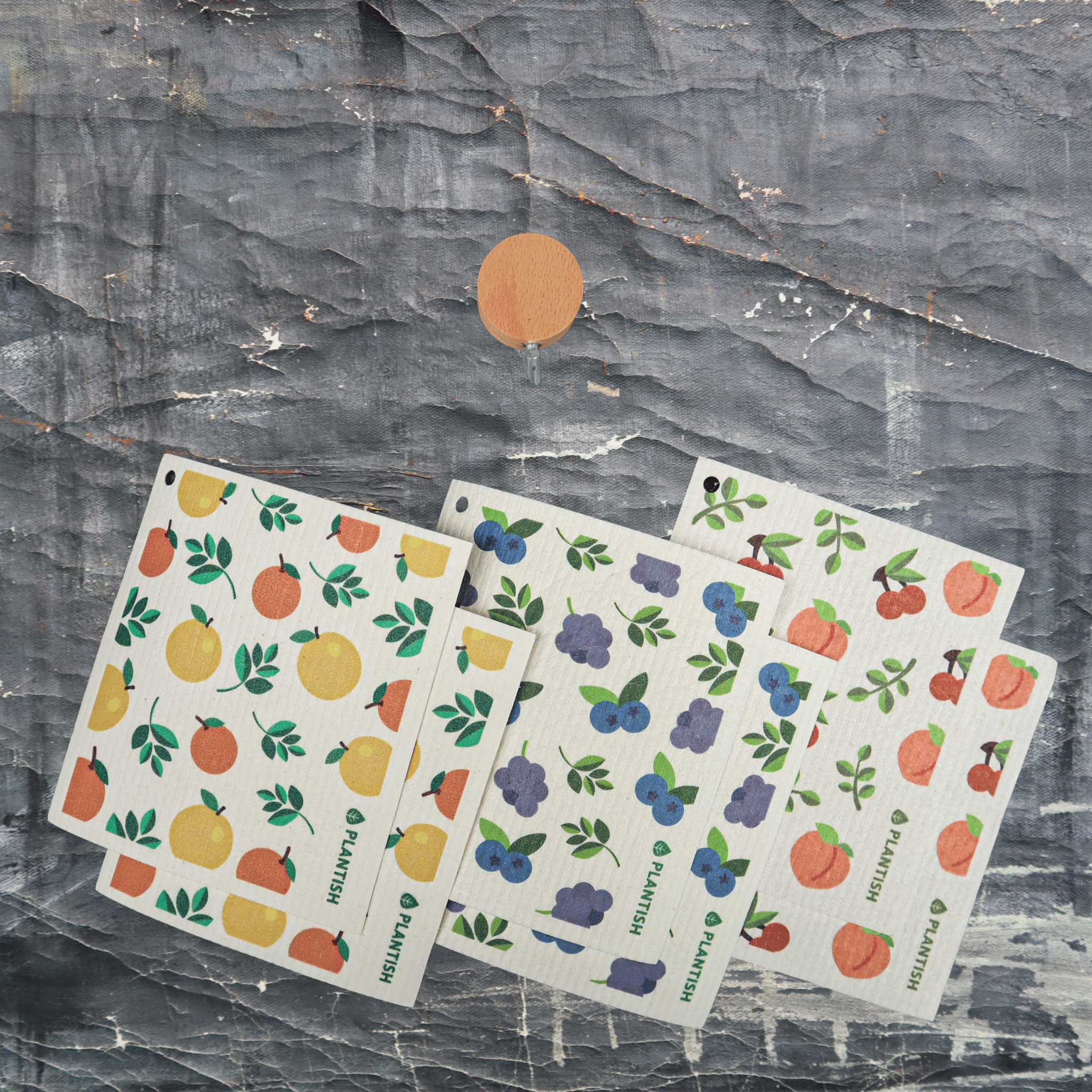 Fruity Cuties - Swedish Sponge Cloth Set + Hook