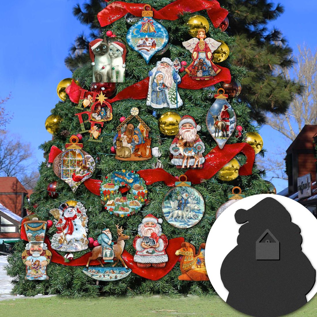 I Stand with Ukraine Heart Holiday Outdoor Decor Large Ornament - International Decor - 8187121M