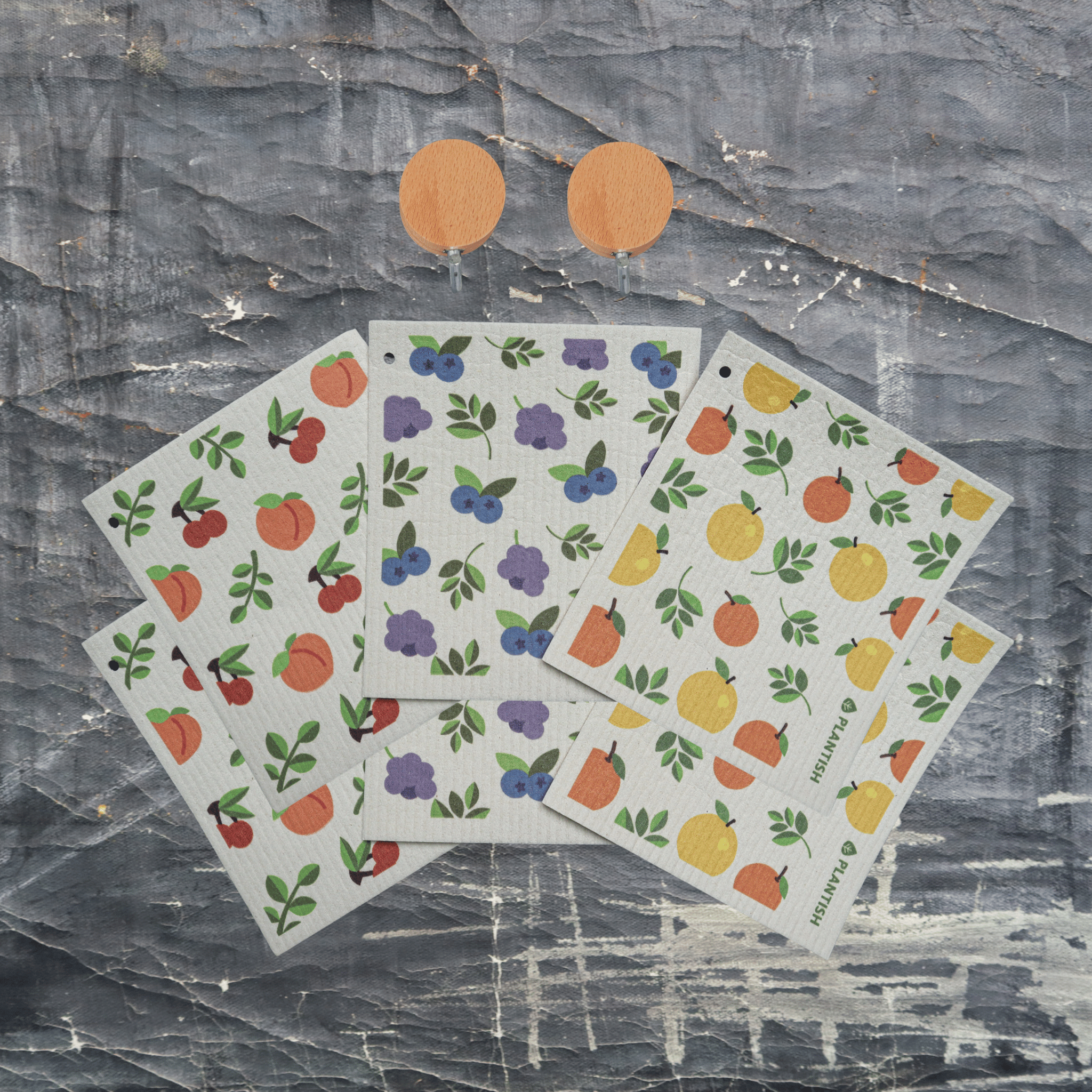 Fruity Cuties - Swedish Sponge Cloth Set + Hook